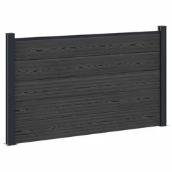 Panel ograde WPC i aluminij Crna