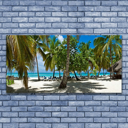 tulup.si Slika na platnu Plaža palm trees landscape 140x70 cm