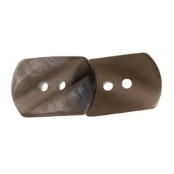 Gumb - komplet 3 kosov - 15x23 mm - svetlo rjava