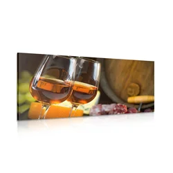 Slika rose vino v kozarcih - 120x60
