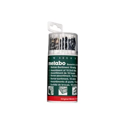 Metabo set 18 spiralnih burgija za metal, drvo i zidove 3-10mm 627190000