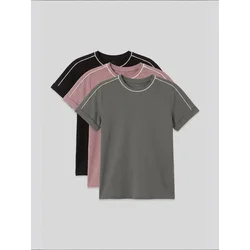 Tommy Life Majica siva/mauve/črna