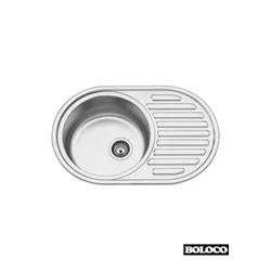 Boloco Ugradna sudopera BL 859, o90, 77x55cm, Hrom