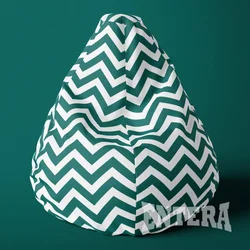 Veliki LazyBag cik cak tamno zeleno low square ( 010 )