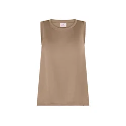 Deha Flared Satin Front Top Kostanjeva