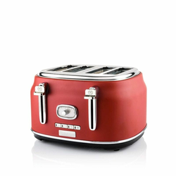 Westinghouse WKTTB809RD Toster, Retro, 4 parčeta, 220-240V, 50/60Hz, 1450-1750W, Crveni