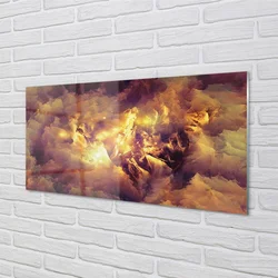 tulup.si Steklena slika Abstraktne forme 125x50 cm 4 obešalnika