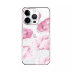 Silikonska maska za iPhone 14 Pro 6.1 Pink Clouds Print Skin šarena