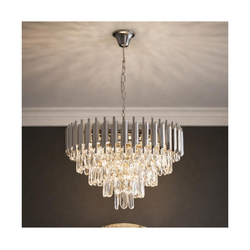 Brilagi - Luster na lancu ECLIPSE 7xE14/10W/230V prečnik 48 cm srebrna