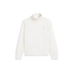 Tommy Jeans Pulover ESSENTIAL bela