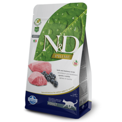 N&D Prime Hrana za odrasle mačke, Jagnjetina i Borovnica - 300 g