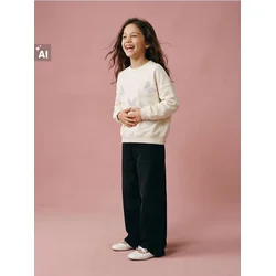 Sinsay - Crewneck duks sa pamukom i našivcima u obliku leptira - krem