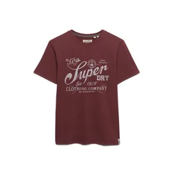 Superdry & Co Majica kamen/karminsko rdeča