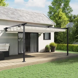 Gazebo 400 x 300 x 200 cm Krem Poliester