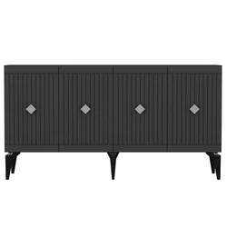 HANAH HOME Komoda Midas Anthracite Silver