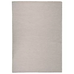 Vanjski tepih ravnog tkanja 160 x 230 cm svijetlo sivi