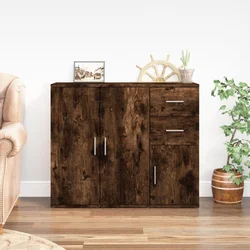 Komoda boja dimljenog hrasta 91x29,5x75cm od konstruiranog drva