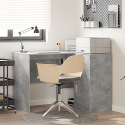 Kutni stol s ladicama Betonski sivi 102 x 88 x 75 cm