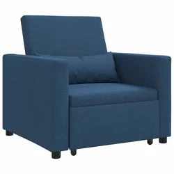 Sofa na razvlačenje Singl Plava 90 x 165 x 87 cm tkanina