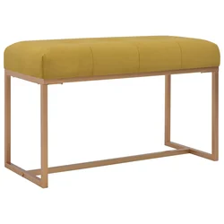 vidaXL Klop 80 cm žamet v barvi gorčice