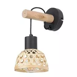 RABALUX Zidna lampa Rattan crna