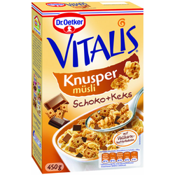 Dr. Oetker Vitalis hrskave pahuljice s čokoladom i keksima 450 g