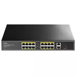 CUDY Sigurnosna kamera FS1018PS1 16-Port 10/100M PoE+ Switch, 1Gbit Uplink bela