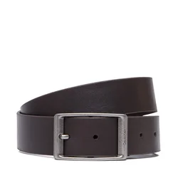 Pas Calvin Klein Casual Round Buckle Tumbled 35Mm LV04D7123G Temno rjava