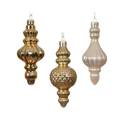 Dekordom dekoracija - hanging ornament glass 13cm 122461 - gold - kmg ( 045660 )