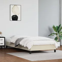 Okvir za krevet krem 100x200 cm od umjetne kože