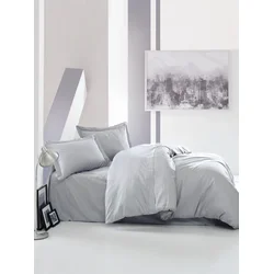 DEKOR DOM Komplet posteljina CB Elegant Saten Gri, Siva