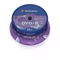 VERBATIM DVD+R 4.7GB 16X, CAKE (25 KOS)