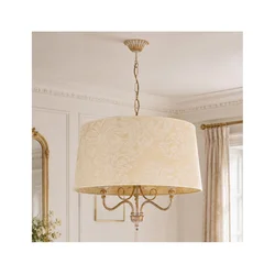 Brilagi - Luster na lancu SONIA 3xE27/15W/230V prečnik 56 cm krem/patina