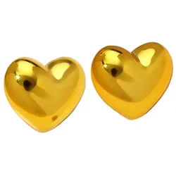 Naušnice AD-33383 - Heart/Zlatna KP33383