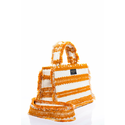 SORENA HANDMADE Bohina Fiona Ženska torba, Oker-bela