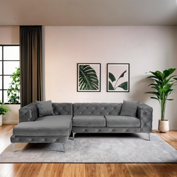 Atelier del Sofa Ugaona garnitura Como Eco, 270x180x72 cm, Antracit