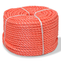 vidaXL Zvita vrv polipropilen 8 mm 200 m oranžna