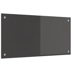 Kuhinjski zid Tamno siva 80 x 40 cm Staklo otporno na udarce