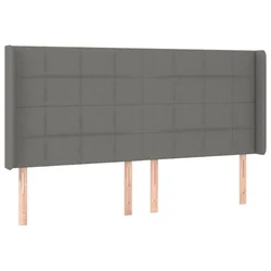 Uzglavlje s ušima tamnosivo 183x16x118/128 cm od tkanine