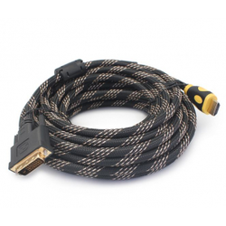 3G (71013) kabl HDMI (muški) na DVI (muški) 10m crno-zlatni