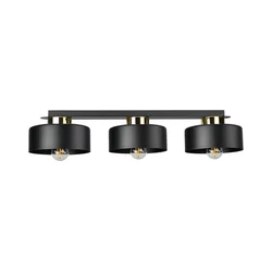 Stropno svetlo IGNIA 3xE27/60W/230V crno/zlatno