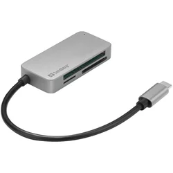 Sandberg USB-C večformatni čitalec kartic Pro