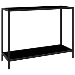 Konzolni stol crni 100 x 35 x 75 cm od kaljenog stakla