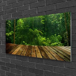 tulup.si Slika na akrilnem steklu Forest narava rastlin 100x50 cm 4 obešalnika