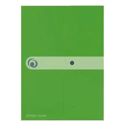 Herlitz mapa za dokumente z gumbom, A4, mat zelena