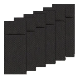Set of 6 cutlery envelopes, Rahmen, 24 x 9 cm, plastic, Anthracite -