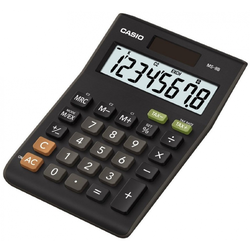 Casio Stolni kalkulator Casio MS-8B Crna Zaslon (broj mjesta): 8 solarno napajanje, baterijski pogon (Š x V x d) 103 x 29 x 147 mm
