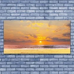 tulup.si Slika na platnu Sea beach sun landscape 140x70 cm