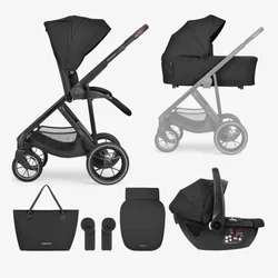 Kikkaboo kolica chiara 3in1 set sa I-size autosedištem I tvrdom korpom black ( kkb11260 )