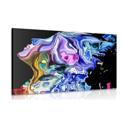 Slika barvna silhueta ženskega obraza - 90x60